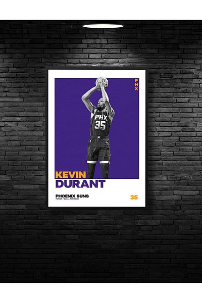 NT Handmade Black Frame Look Kevin Durant Decor de perete Sufragerie Pat Dormitor Copii 20x30 Pictură
