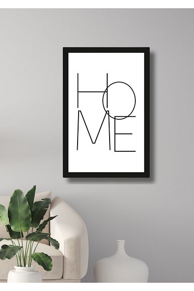 NT Handmade Decor de perete pentru acasă cu aspect de cadru negru - pictură 20x30cm pentru conceptul de bucătărie de colț de cafea