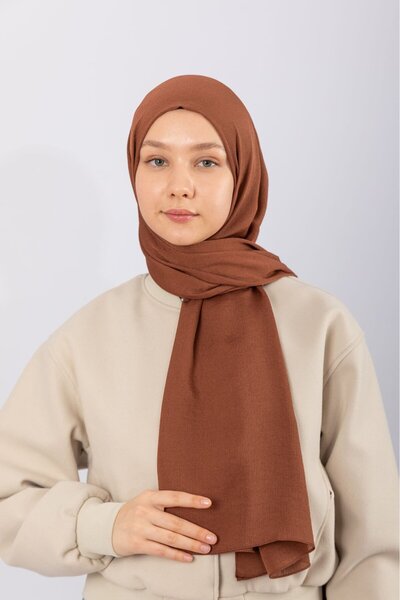 hijabchi Φυσικό Σάλι Κρεπ - Γαλακτόκαφ