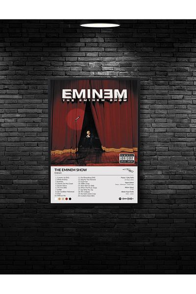 NT Handmade Black Frame Look Eminem The Eminem Show Copertă album Decor de perete MDF 20x30 cm Pictură