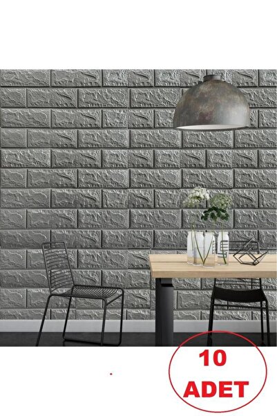Renkli Duvarlar 10 Adet 50x54 Cm Gri Silinebilir Kendinden Yapışkanlı Duvar K...