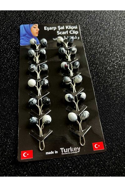 Kent Pazarı Scarf Shawl Clip 12 Pieces
