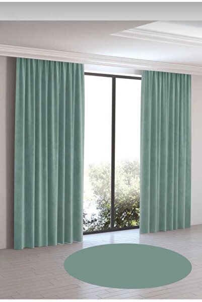 PerdeYap1980 Ada Fon Perde Tek Kanat 1/3 Sık Pile 09-Mint