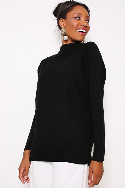 AVORWE Pulover din tricot simplu Half Fisherman