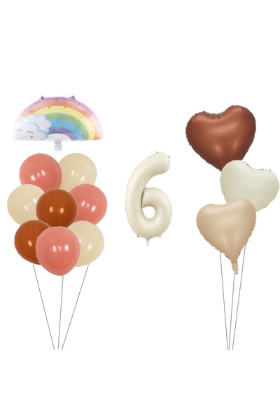 DÜVENCİ TİCARET SET BALON DE CULOARE RETRO RAINBOW