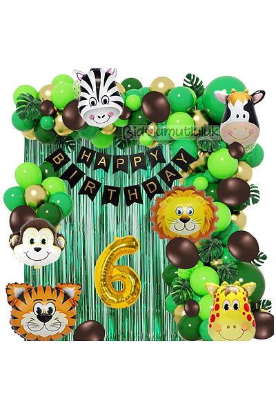 BİDOLUMUTLULUK Safari Concept Birthday Set Party Entertainment