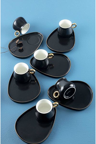 AROW Porcelain Black Coffee Set TR-1603