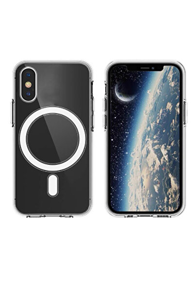 Powerfox iPhone Xs Max Uyumlu Gerçek Magsafe Özellikli Sert Şeffaf Kılıf
