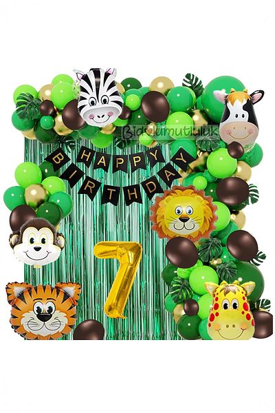 BİDOLUMUTLULUK Safari Concept Birthday Set Party Entertainment