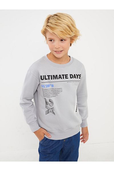 LC Waikiki Boy - Comfortable Fit, Crew Neck, printed Sweatshirt