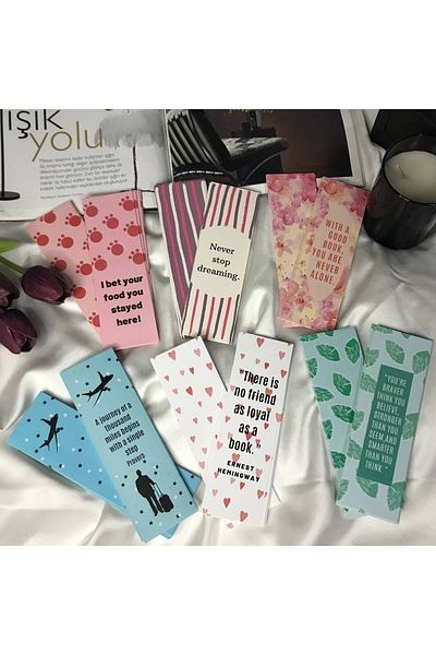 bisaccia English Bookmark Mixed Gift School Course Birthday - 48 Pieces