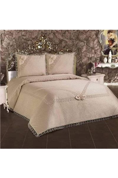 ZESA HOME Капитонирано покривало за легло с френски гипюр - 235x225