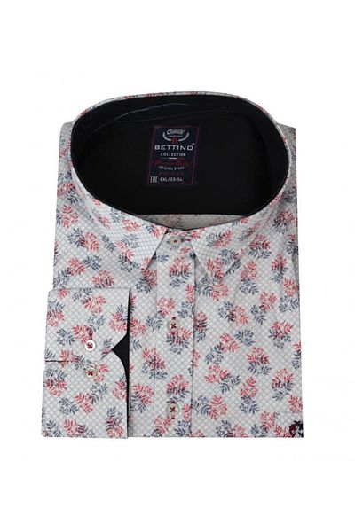 marufshop Cămașă pentru bărbați din Lycra cu mânecă lungă, roșu Claret
