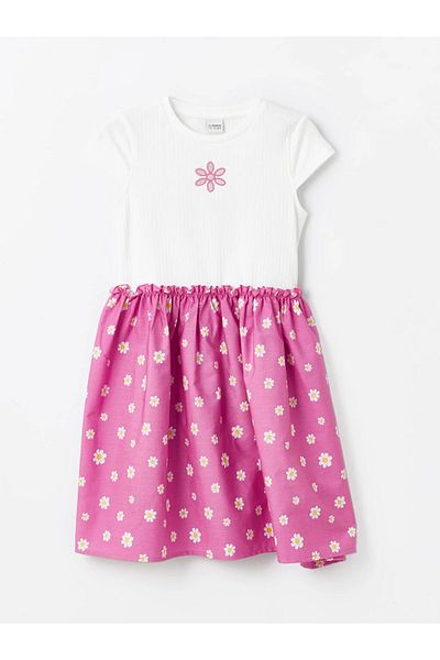 LC Waikiki LCW Kids Crew Neck Floral Girl's Dress