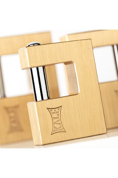 Kale Kilit Castle Horizontal Brass Padlock (Yellow) 70 mm