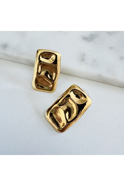 CHARMLUCKY Steel plate earrings