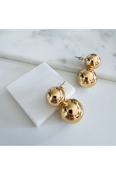 CHARMLUCKY Steel ball ball earrings