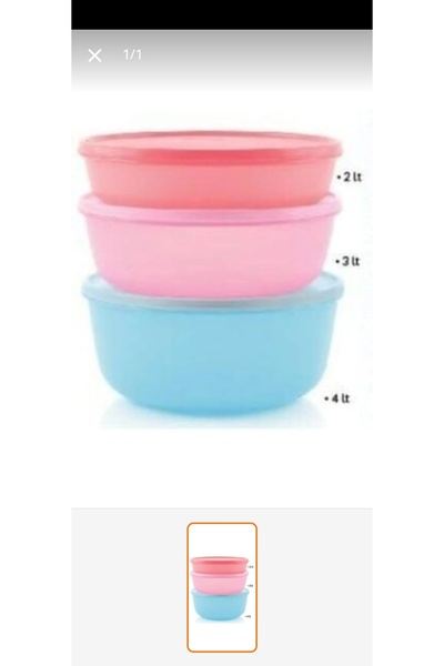 Tupperware Mega Mucize 3 Lü Set. 4 LT, 3 LT ve 1 LT.