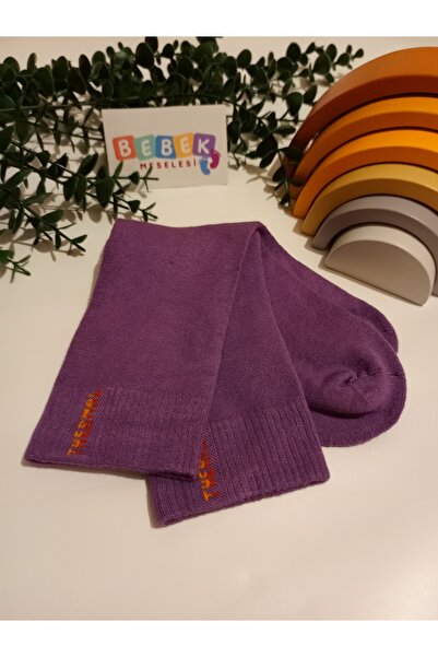 Bebek Meselesi Mor Dikişsiz Termal Havlu Çorap Soft Lastik Soket Çorap