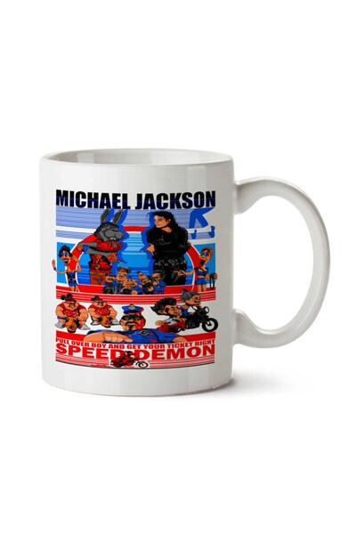 ART HEDİYE كوب سبيد شيطان مايكل جاكسون مطبوع على الجانبين