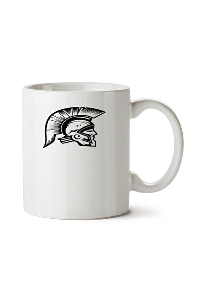 ART HEDİYE كوب سبارتا أسود مطبوع على الجانبين