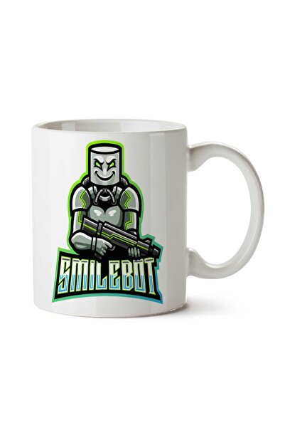 ART HEDİYE كوب مطبوع عليه Smile Smiling Robot على الجانبين