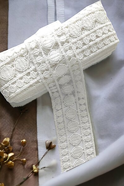 DUAYEN Güpür Dantel Fisto Tekstil Aksesuarı Sert Tuşe 13 Metre