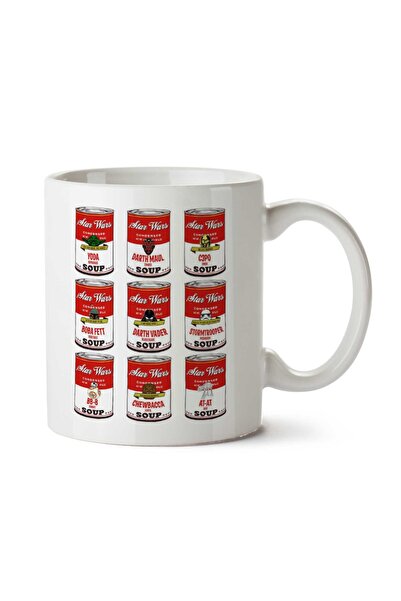 ART HEDİYE Star Wars Campbells Soup Collection Andy Warhol Two Sided Printed Mug