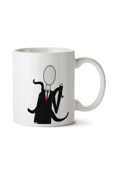 ART HEDİYE كوب Slender-Man-PNG-Pic Slim Man مطبوع على الجانبين