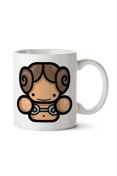 ART HEDİYE كوب سيمبلر برينسيس ليا أورجانا ستار وورز مطبوع على الجانبين