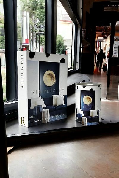Saccura Decor Διακοσμητικό Βιβλιοθήκη Simplicity Blue Box & Cylinder Box Σετ 2 τεμαχίων
