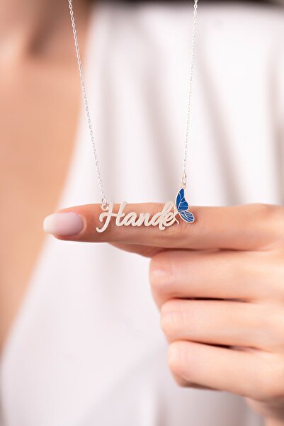 Mialosi 925 Ayar Gümüş Mineli Melek/Peri Tasarımlı İsim Kolye