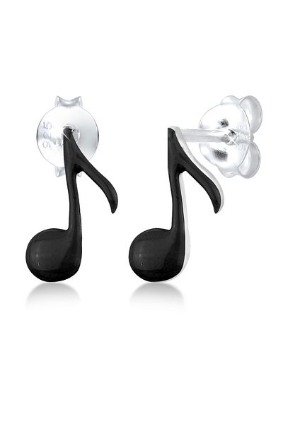 ELLI Ohrringe Note Musiker Musik Musiknote Emaille Silber