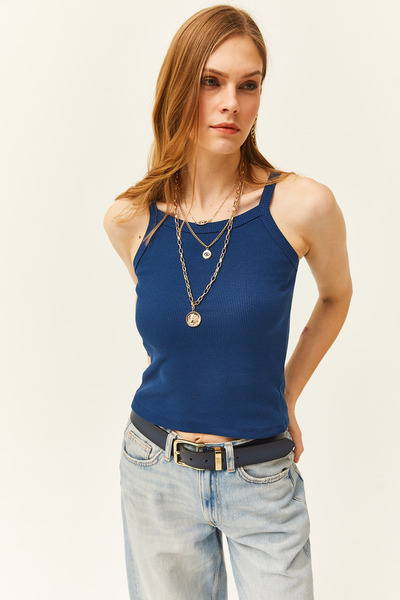 Olalook Women's Navy Blue Strappy Camisole Body BDY-00000015