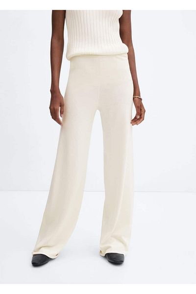 MANGO Woman Straight cut knit pants