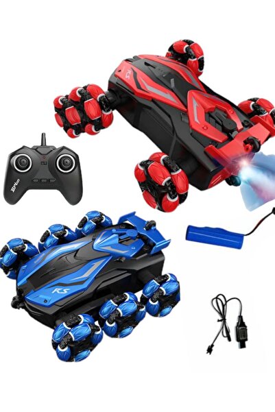 BayCegu Uzaktan Kumandalı Şarjlı 2.4 Ghz 6 Tekerlekli Buhar Atan Duman Çıkaran Akrorbat Araba