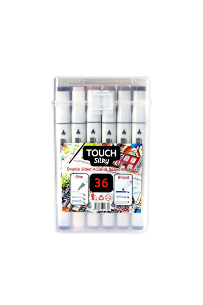 Art Tone Double Ended 36 Pieces Pencil Set Premium Coloring Pen with Plastic Bag