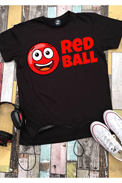 RYO FASHİON Tricou unisex pentru copii, negru, cu mânecă scurtă, imprimat RED...