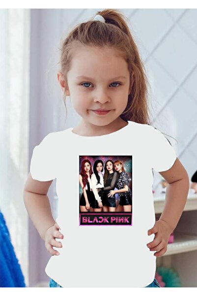 venüsdijital Blackpink - All Stars - Ψηφιακή στάμπα λευκό κοριτσίστικο μπλουζάκι