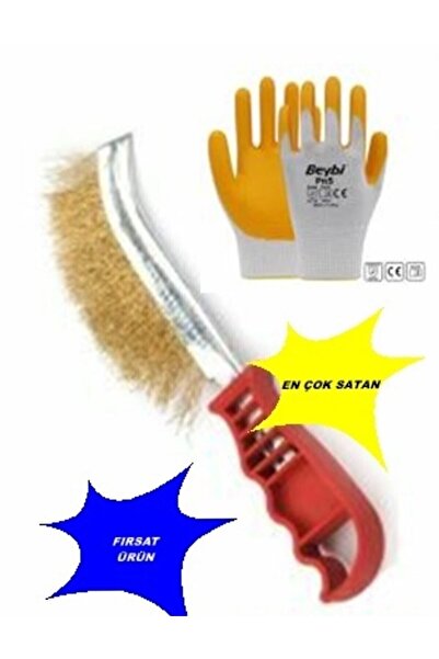 Vi Caro 2'li Set Mangal Temizleme Fırçası Iş Eldiveni