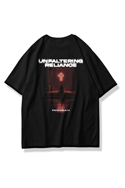FECCY Tricou Oversize Unisex Rezistent Negru