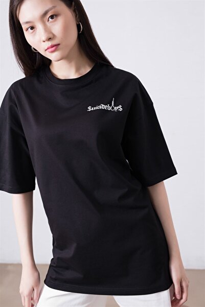 FECCY Tricou Negru Oversize Unisex Suicideboys South Side