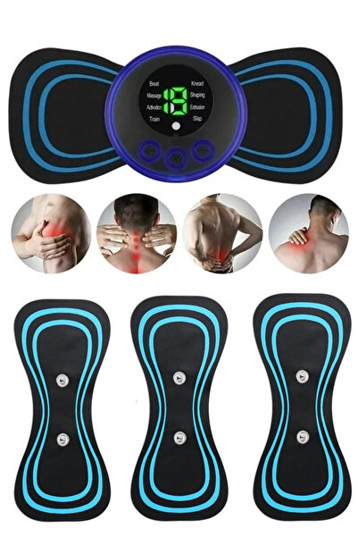 xolo Kablosuz Şarjlı 1 Cihaz 3 Yedek Ped Tens Ems Elektrikli Masaj Aleti Ciha...