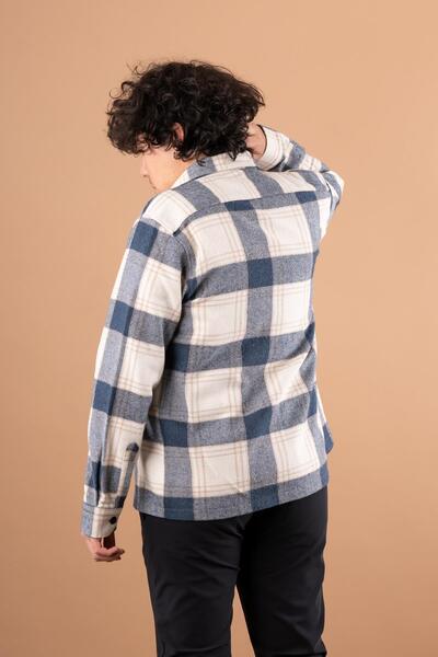 BİCAN Bican Oversize Подвійні кишені Чоловіча сорочка