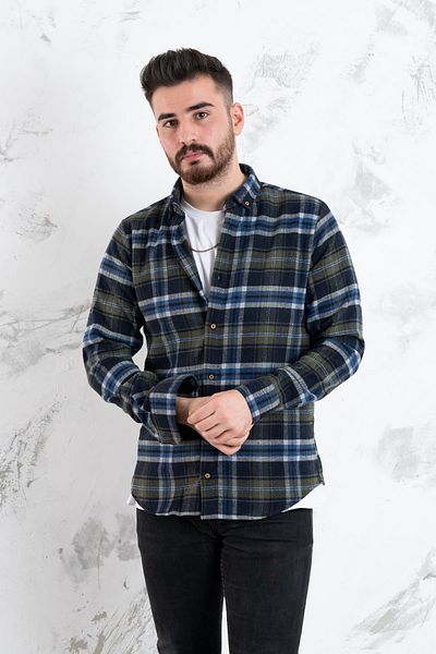 ADVANTE Ανδρικό καρό πουκάμισο ξυλοκόπο Slimfit