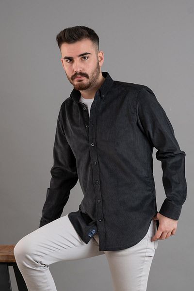 Dorss Мъжка тънка кадифена риза Slimfit
