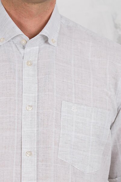 evrytime Класичний крій з кишенями, картатий візерунок, короткий рукав, літня бавовняна сорочка для чоловіків