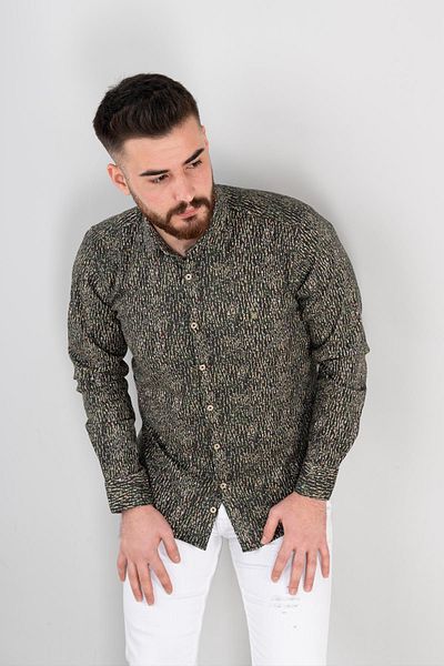 AKÇAYLAR Ανδρικό πουκάμισο με σχέδιο Slimfit