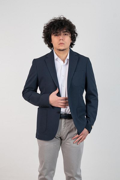 Sır Ανδρικό μονό μπουφάν Slimfit Pocket με υφή χωρίς επένδυση