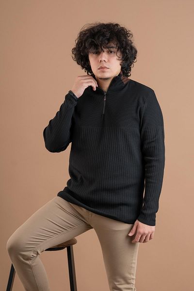 AKÇAYLAR Hanorac pentru bărbați cu guler cu fermoar Half Fisherman Lycra